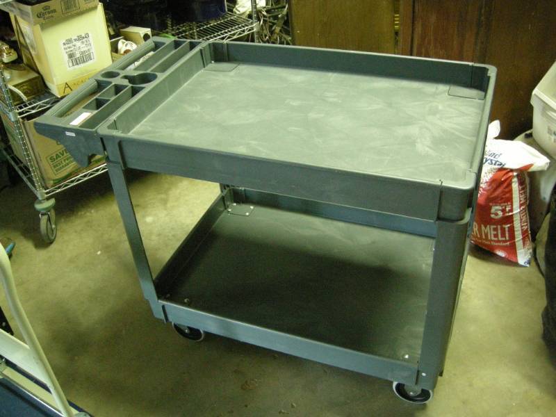 lot 138 image: Composite Rolling Shop Cart