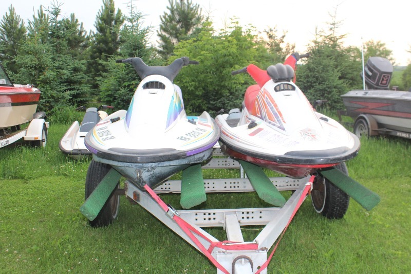 Pair of Arctic Cat Jet Skis w Trailer