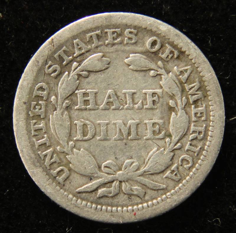 1853 SEATED LIBERTY HALF DIME