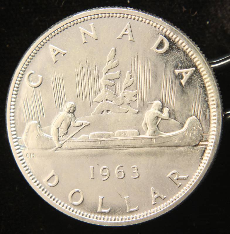 1963 CANADA SILVER DOLLAR BU-UNC PROOF-LIKE