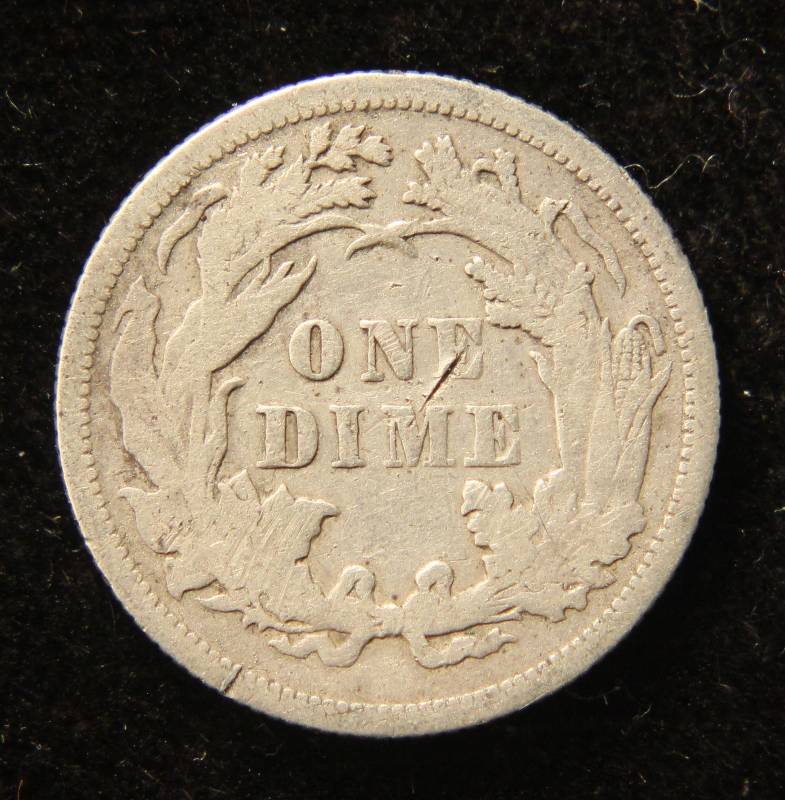 1876 US SEATED LIBERTY DIME