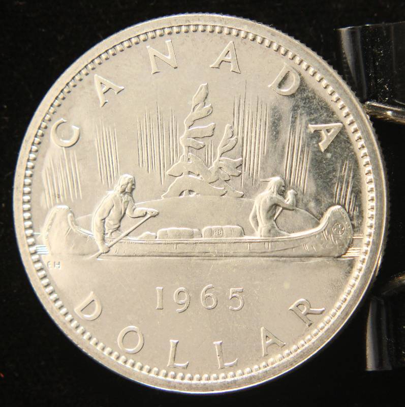 1965 CANADA SILVER DOLLAR BU-UNC PROOF-LIKE