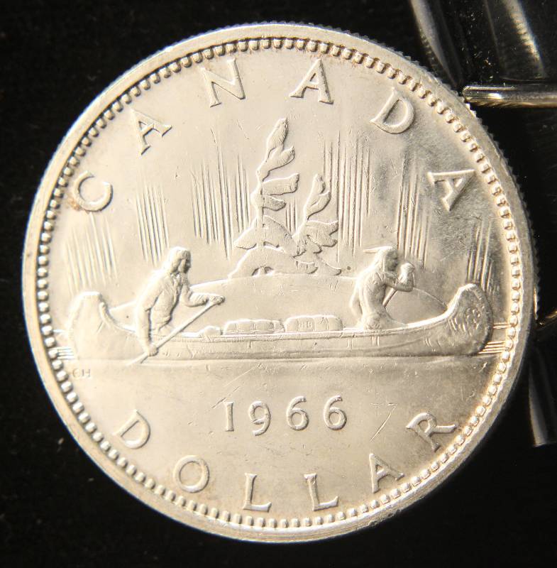 1966 CANADA SILVER DOLLAR BU-UNC