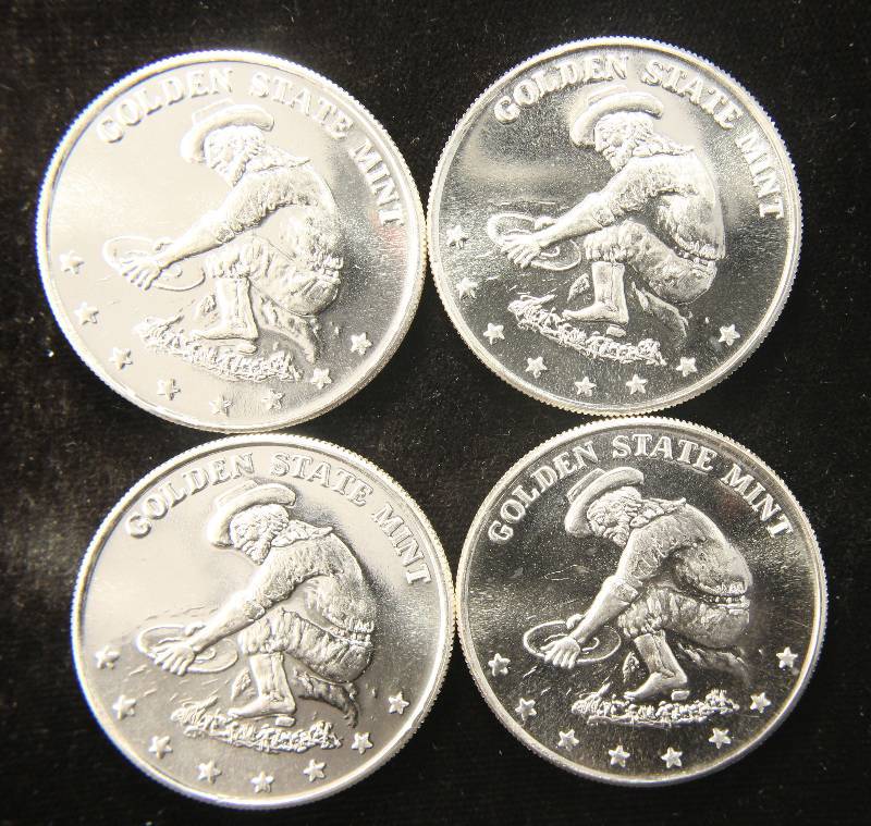 4 TROY OZ. .999 FINE SILVER (4 X 1oz) GSM PROSPECTORS