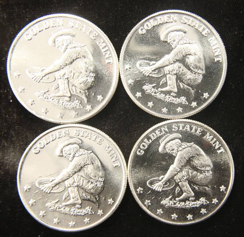4 TROY OZ. .999 FINE SILVER (4 X 1oz) GSM PROSPECTORS