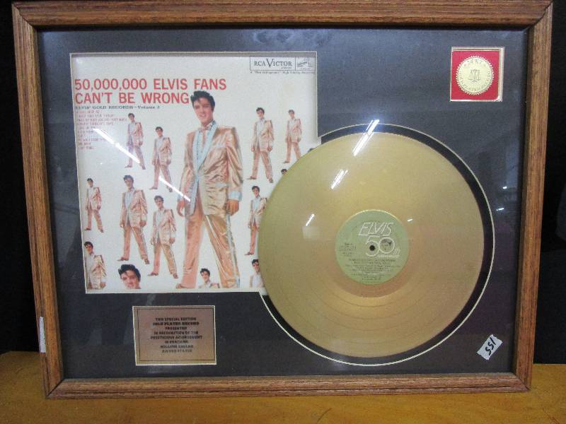 Elvis Golden Record Framed