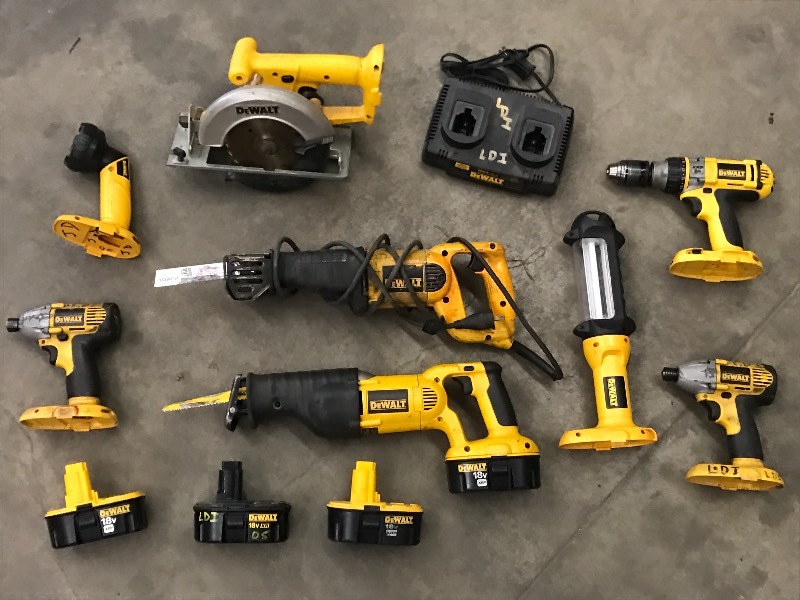 Lot Of Assorted 18Volt Cordless DeW...