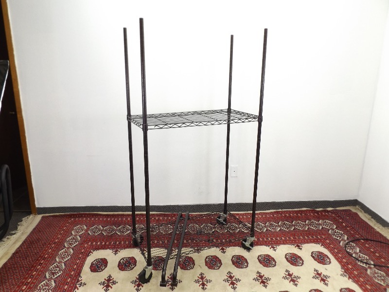 lot 19 image: Metal Shelving on Wheels
