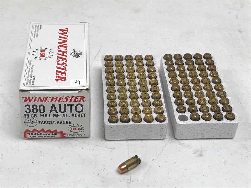 lot 4 image: (1) Box Of Winchester 380-Auto 95gr...