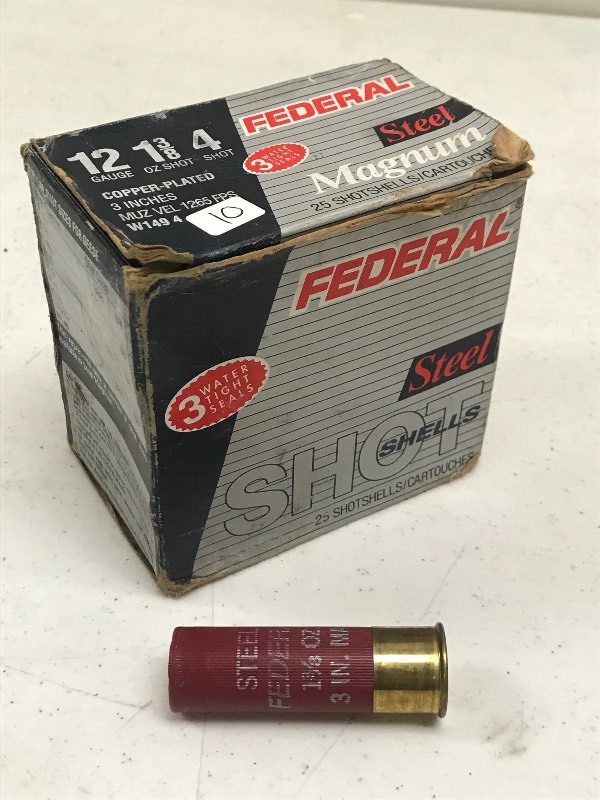 lot 10 image: (1) Box Of Federal 12gauge Magnum #...