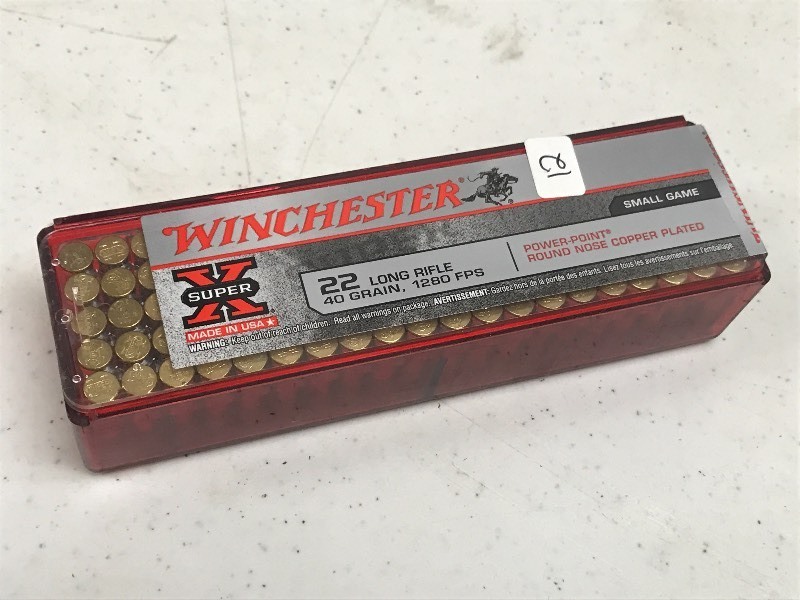 lot 12 image: (1) Box Of Winchester .22LR 40grain...