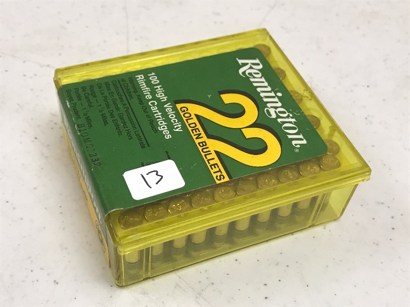 lot 13 image: (1) Box Of Remington .22LR Hollow P...