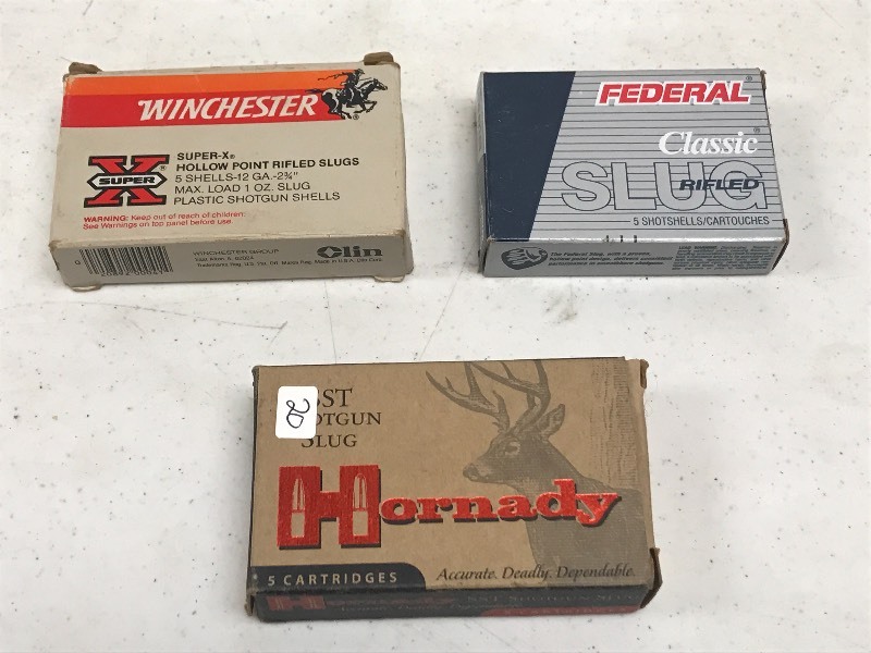 lot 20 image: (3) Boxes Of Assorted 12gauge & 20g...