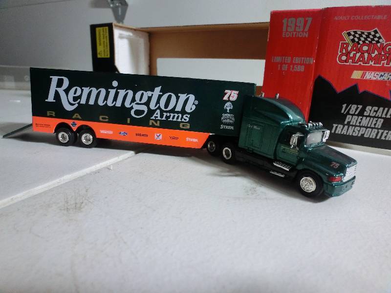 lot 28 image: Remington 187 scale premier racing transporter die cast