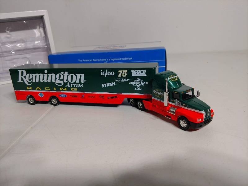 lot 7 image: Remington Arms Racing  #75 Ford Hauler metal die cast semi