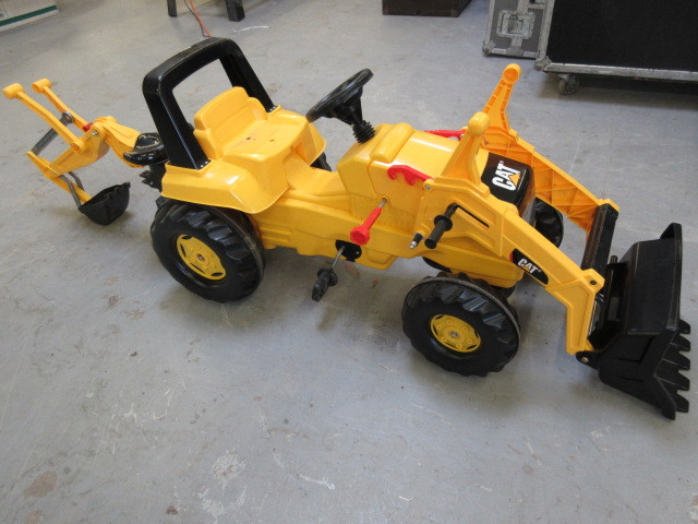 lot 122 image: ROLLY TOYS PEDDLE FRONT LOADER AND BACKHOE