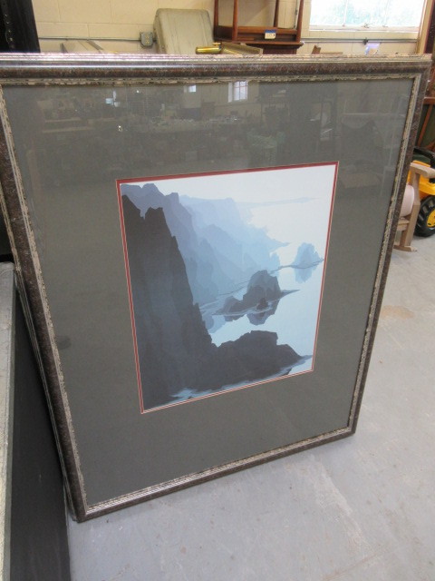 lot 127 image: LARGE FRAMED NATURE PRINT