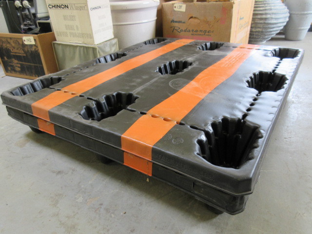 lot 144 image: 2 HEAVY DUTY PLASTIC STACK PALLETS
