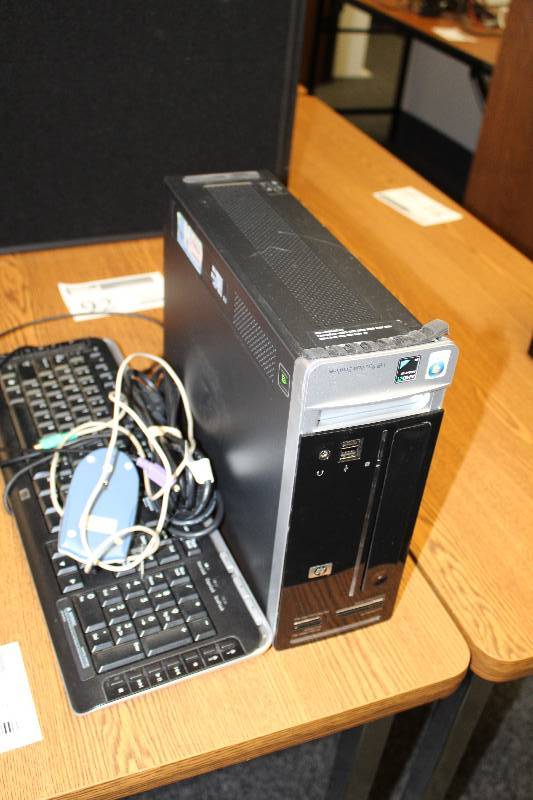 lot 4 image: HP Pavilion Slimline Computer Desktop w AMD Athlon X2 Processor w Keyboard, Mouse, Cables