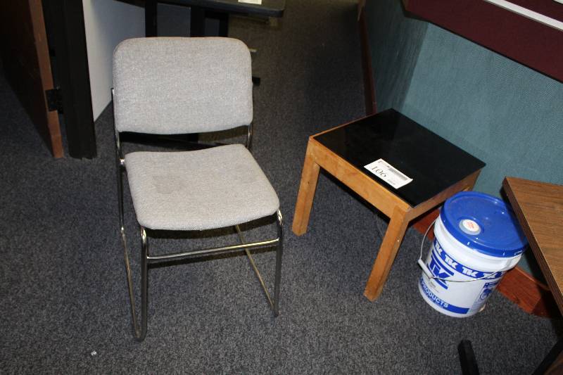 lot 106 image: Chair, Small Glass-Top Table