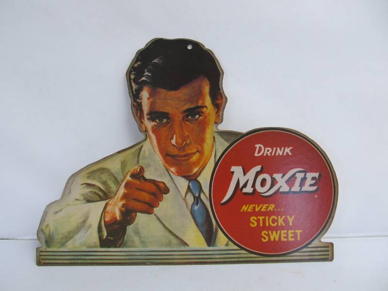 lot 56 image: MOXIE Soda Hanger Sign