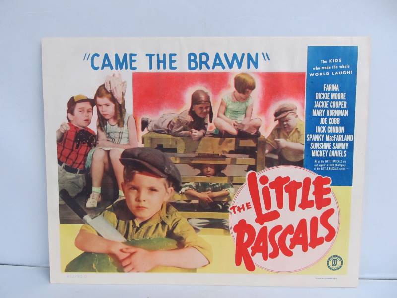 lot 57 image: Original Vintage 1950s LITTLE RASCALS Lobby Card Movie Poster