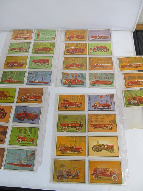 lot 20 image: Large Lot of Orig 1950s Bowman Firefighters Trading Cards