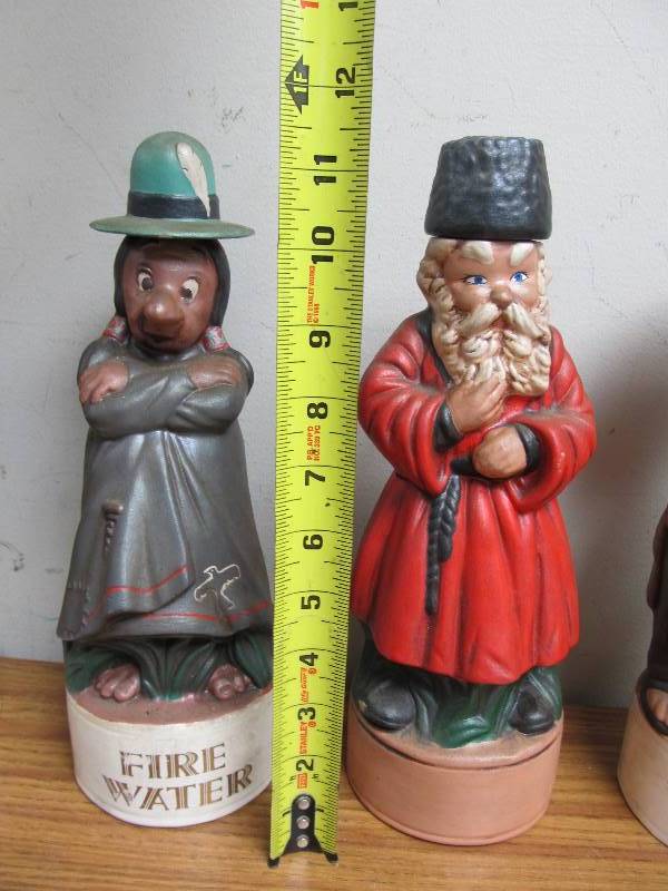 lot 63 image: Lot of Vintage Figural Liquor Decanters