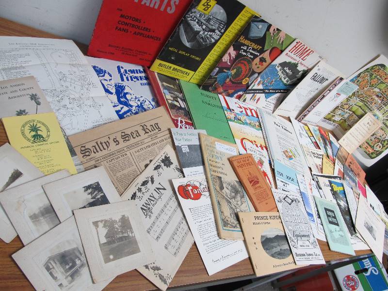 lot 132 image: Large Lot of Vintage Advertising Paper Items Brochures etc
