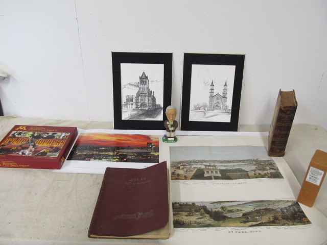 lot 93 image: Neat Group of VintageAntique etc MINNESOTA Books Prints & Memorabilia
