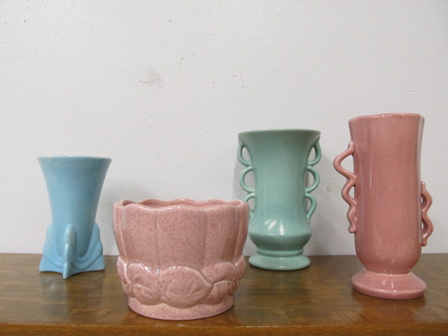lot 98 image: NICE Group of Mid Century RED WING etc Art Pottery