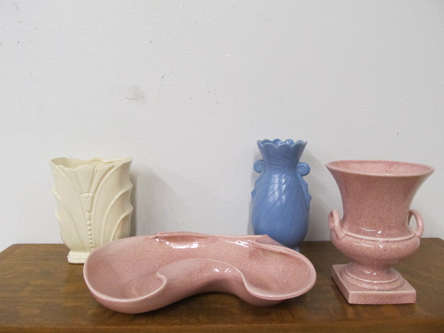lot 99 image: NICE Group of Mid Century RED WING etc Art Pottery