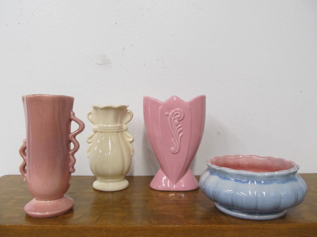 lot 101 image: NICE Group of Mid Century RED WING etc Art Pottery