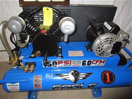 Eagle Twin Tank Job Site  Gallon  Air Compressor