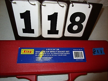 9 Pc 34 Drive Shallow Air Impact Socket Set