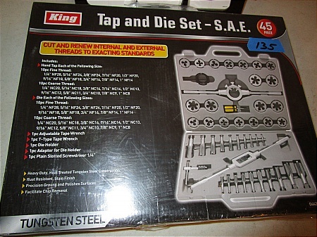 King 45 Pc Tap & Die Set