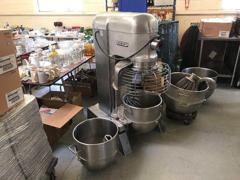 80 Quart Hobart Commercial Floor Mixer W Accessories Abi 450