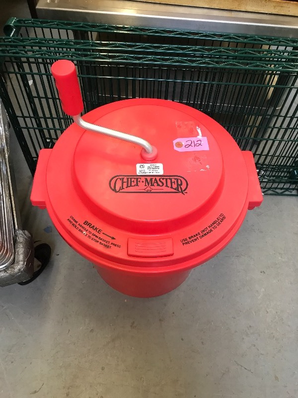 lot 212 image: CHEF MASTER 5 GALLON SALAD SPINNER