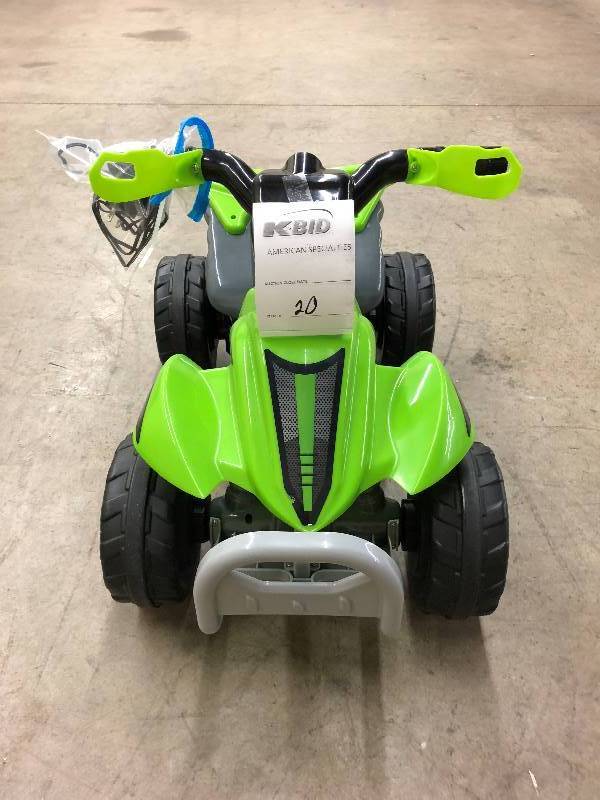 lot 41 image: NEW 6 Volt Green Quad Power Wheel