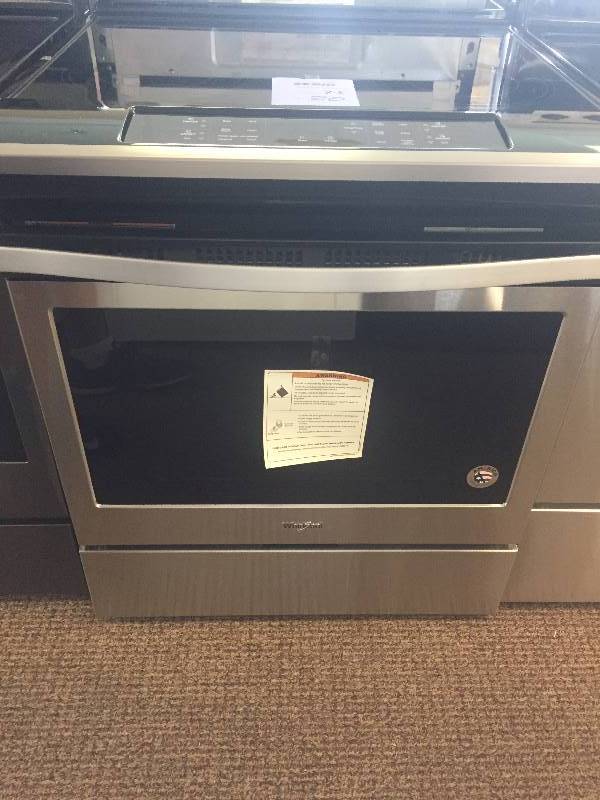 lot 20 image: NEW WHIRLPOOL 4.8 cu. ft. Slide-In Electric Range in Stainless Steel--WITH MANUFACTURERS WARRRANTY MODEL# WEE510S0FS