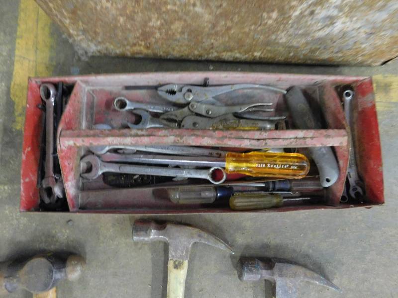 lot 12 image: Tools Box with Misc. Items