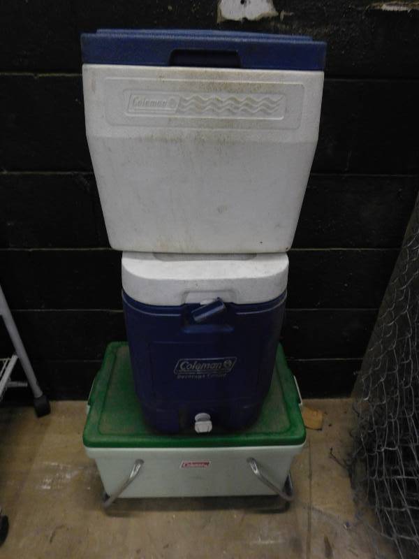 lot 34 image: Three Coleman Coolers