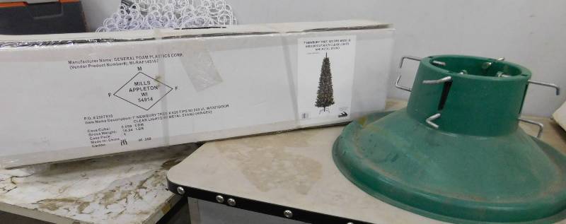 lot 70 image: 7 Artificial Newbury Christmas Tree & Base
