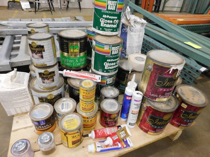lot 120 image: Misc. Lot of Paint, Caulk, Stain & Grout