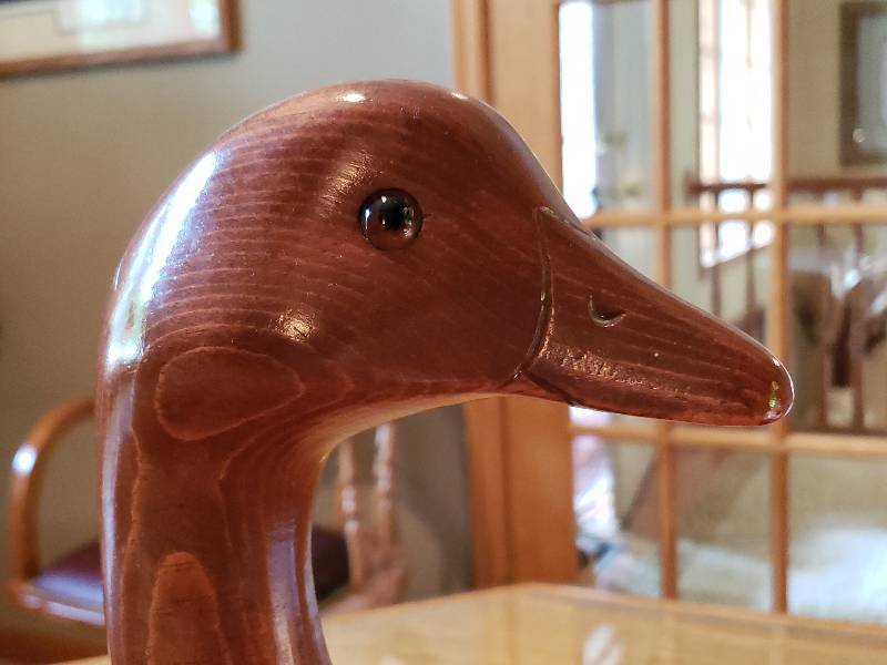 lot 37 image: Carved Wooden Goose Decoy