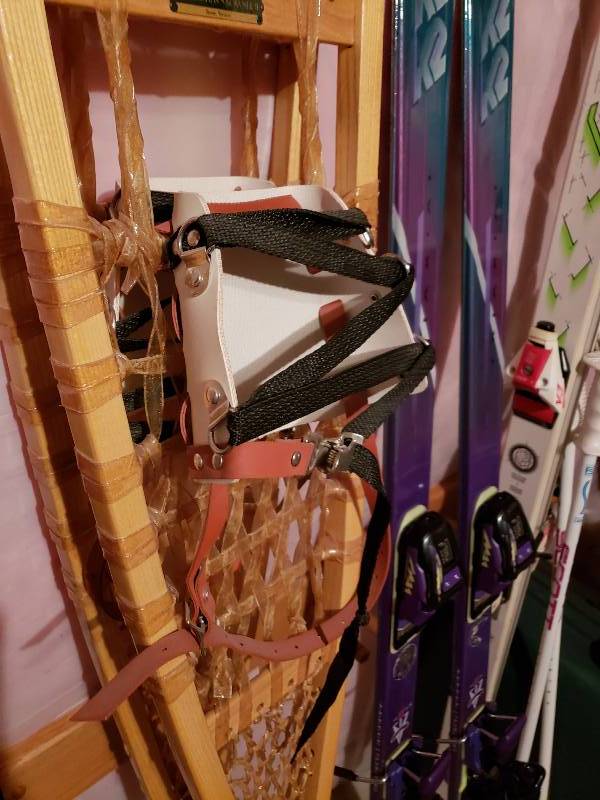 lot 63 image: Vintage Stowe Canoe and Snowshoe Co Snowshoes