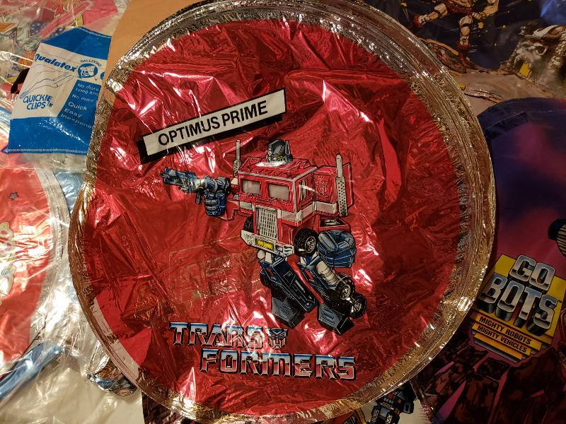 lot 80 image: Vintage Mid 1980s Magic Balloon Helium Themed Balloons, Transformers, He-Man, Go-Bots, Enforcers, Etc.