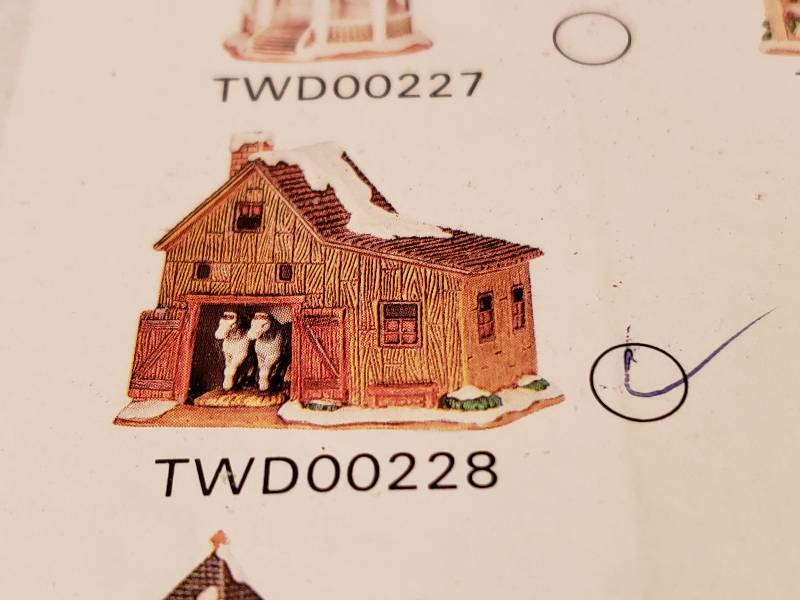 lot 87 image: (3) Colonial Village by Lefton Christmas Village Sets