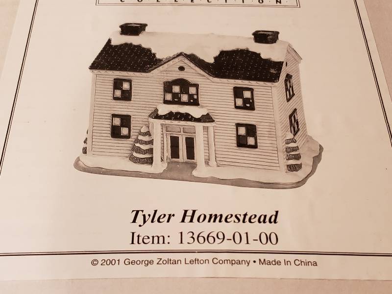 lot 88 image: (3) Colonial Village by Lefton Christmas Village Sets