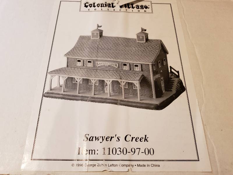 lot 89 image: (2) Colonial Village by Lefton Christmas Village Sets